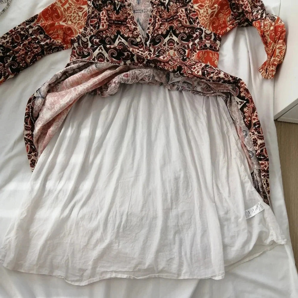 Agua Bendita for Anthropologie Elayna Cotton Midi Long Sleeve Dress Large Petite - Picture 14 of 17
